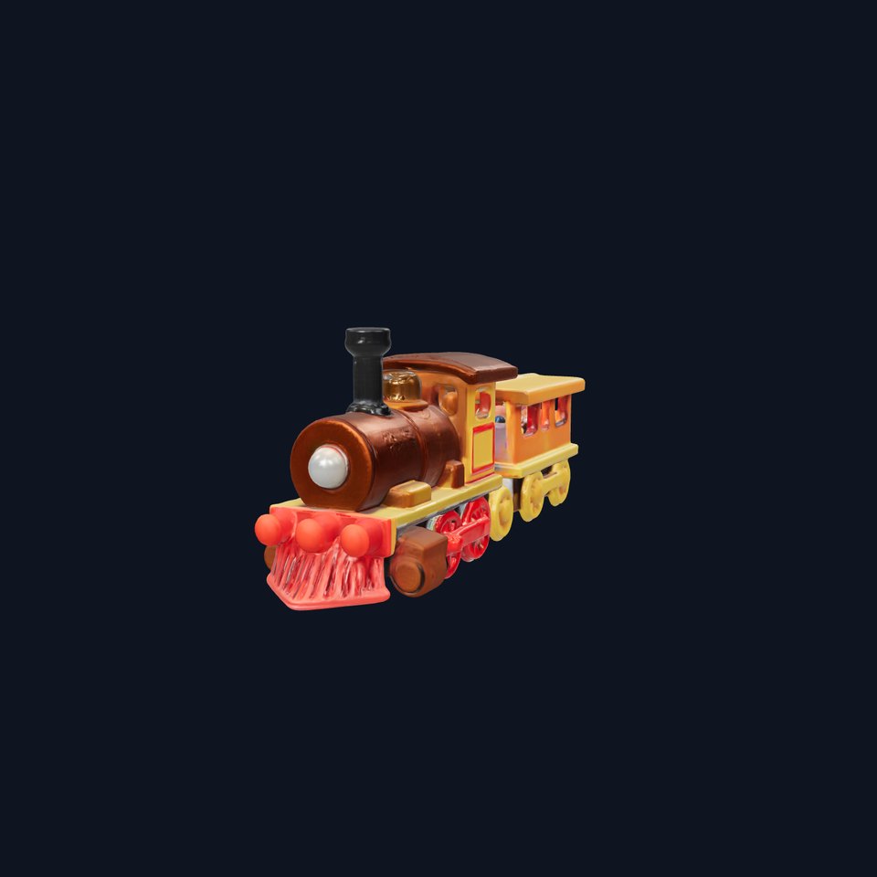 Vibrant Wooden Train Set Model Pack